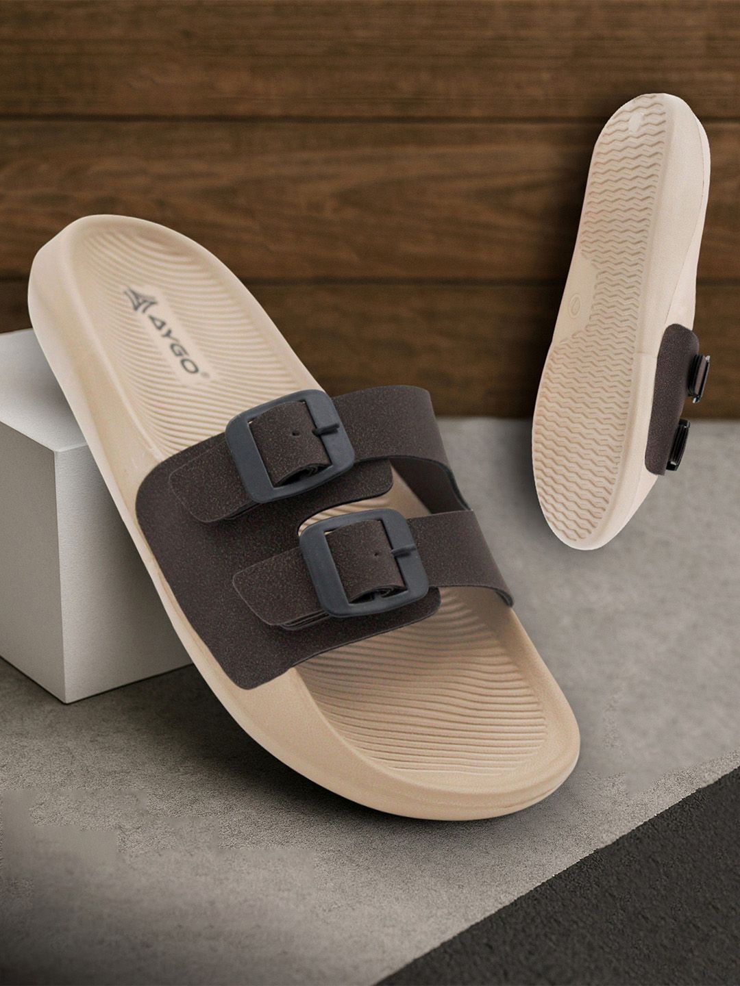 AYGO Printed Cushioned Footbed Sliders