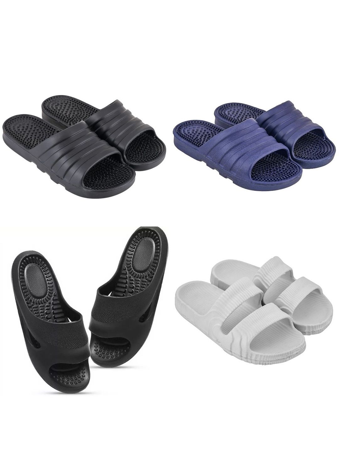 Feel alive Set Of 4 Ultra-Comfortable Lightweight Thong Flip-Flops