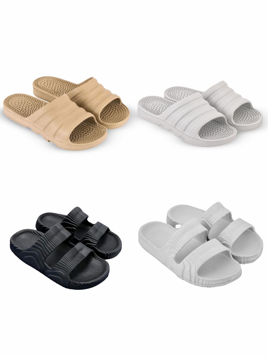 Feel alive Men Set of 4 Lightweight Flip Flops