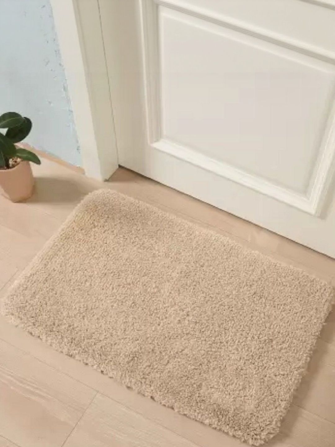 RJVT Beige Microfibre 1400 GSM Bath Rugs