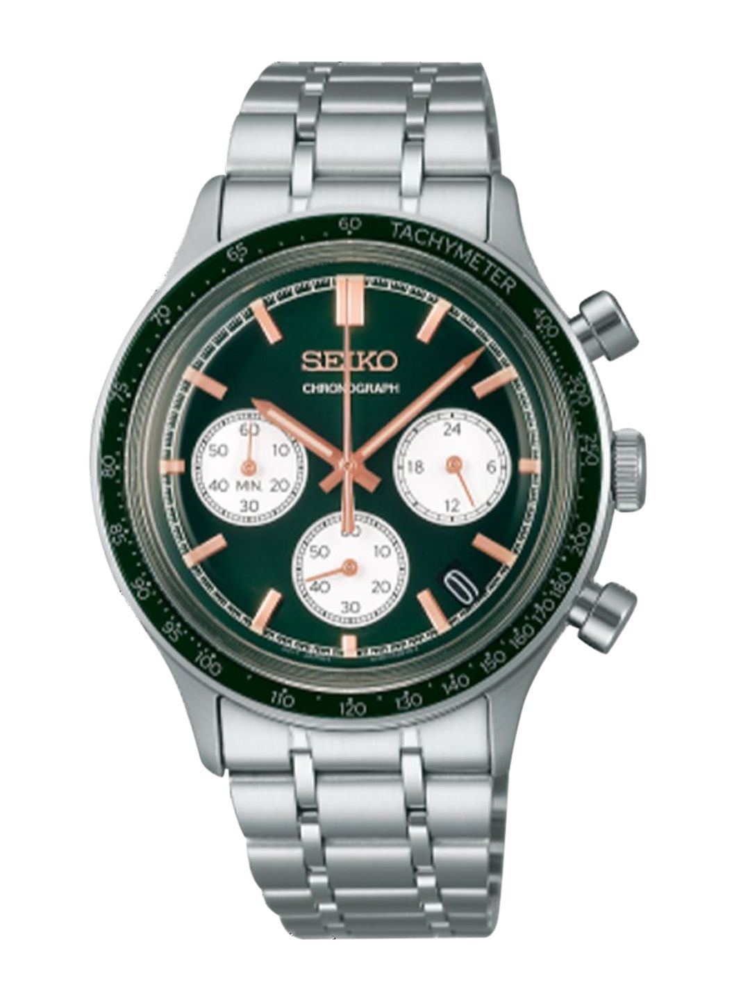 SEIKO SEIKO Men Patterned Dial & Stainless Steel Bracelet Style Straps Analogue Watch SSB481P1