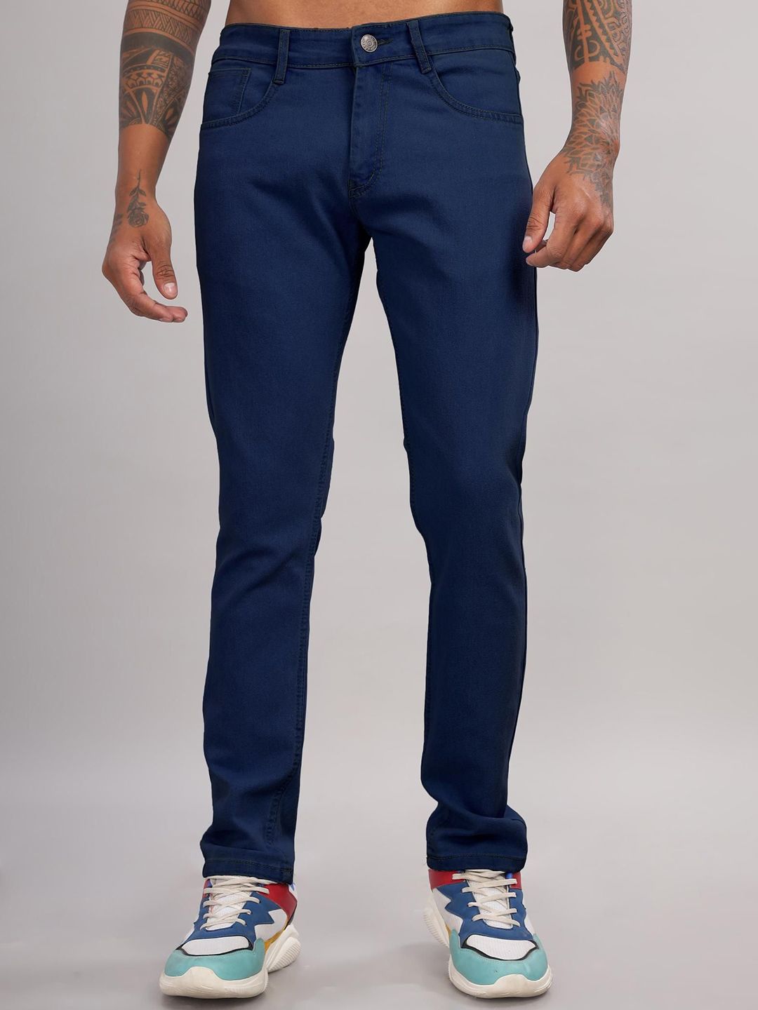 RAGZO Men Slim Fit Mid-Rise Cotton Stretchable Jeans