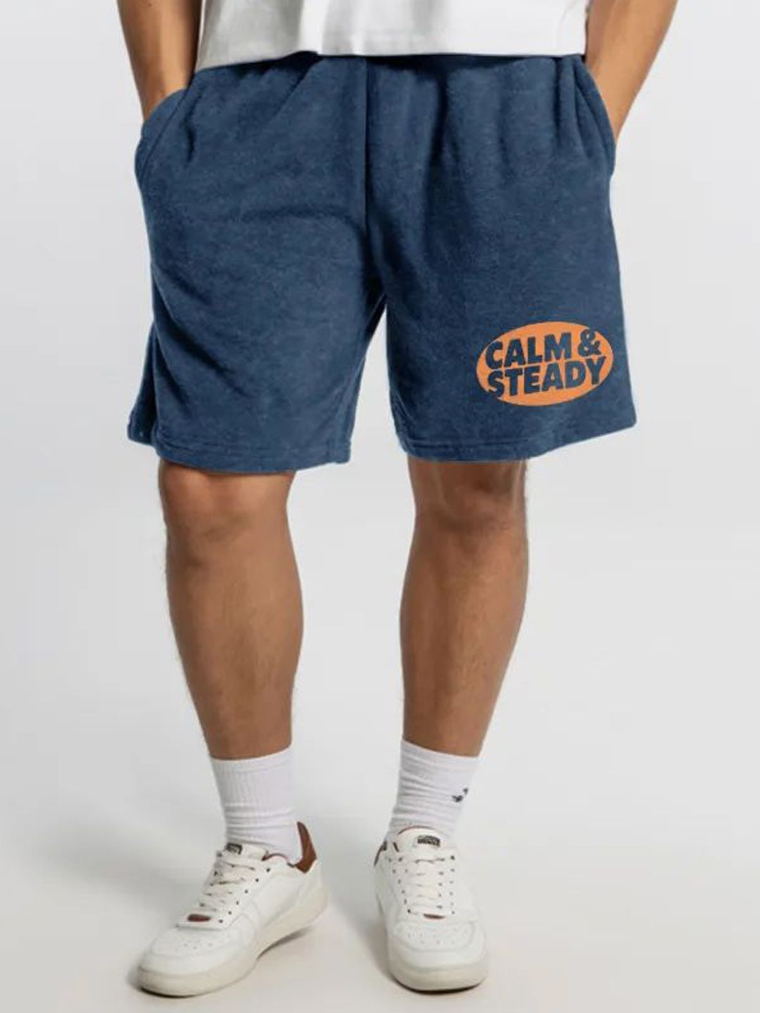 FFLIRTYGO Men Plus Size Typography Printed Cotton Running Sports Shorts