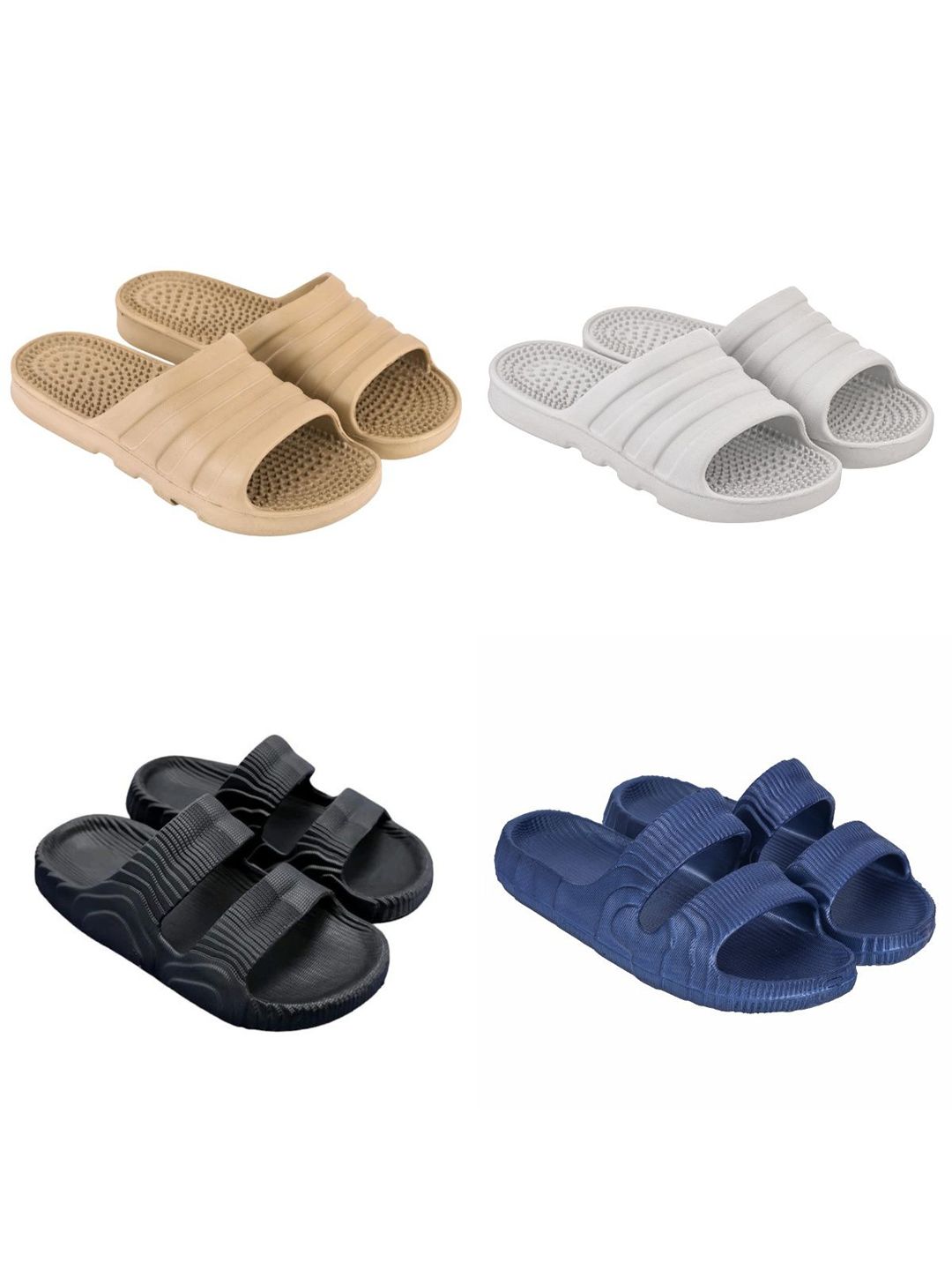 Feel alive Men Set of 4 Sliders Flip Flops