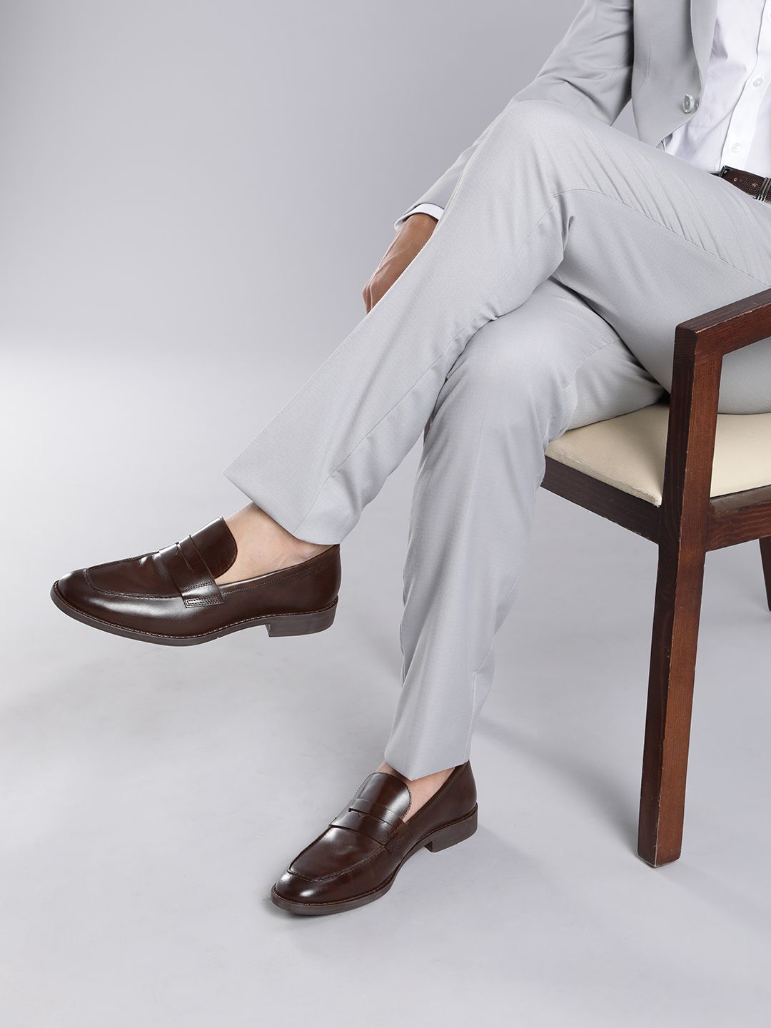 Men Round Toe Leather Loafers Kenneth Cole Men Round Toe Leather Loafers