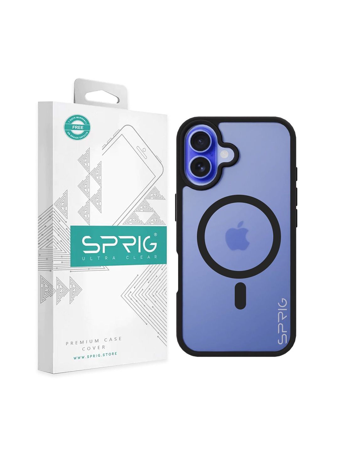 SPRIG iPhone 17 Matte Black Transparent MSF Back Cover
