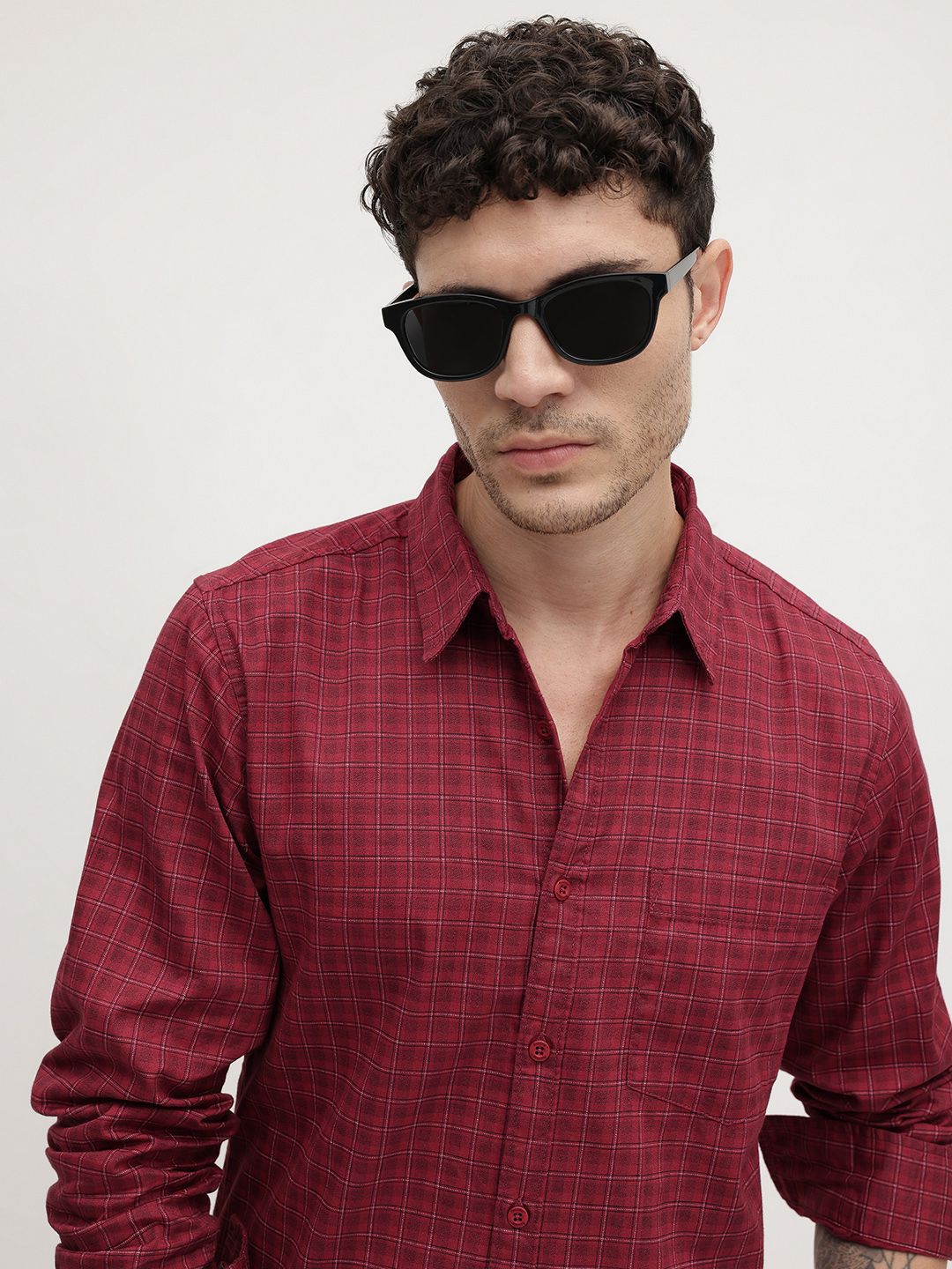 The Roadster Life Co. Tartan Checks Casual Shirt