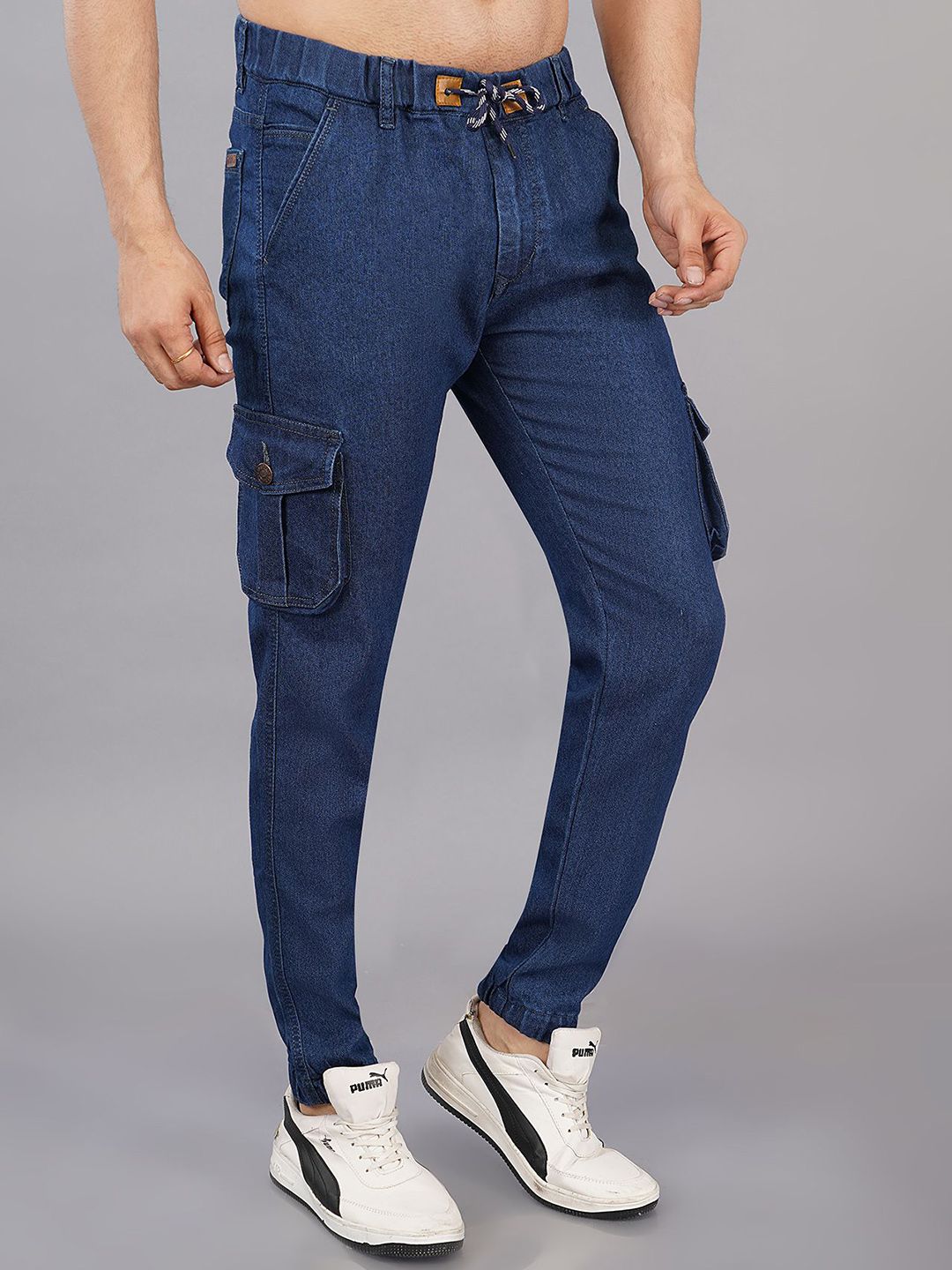 NIVASU Men Jogger Mid-Rise Cotton Cargo Styles Jeans