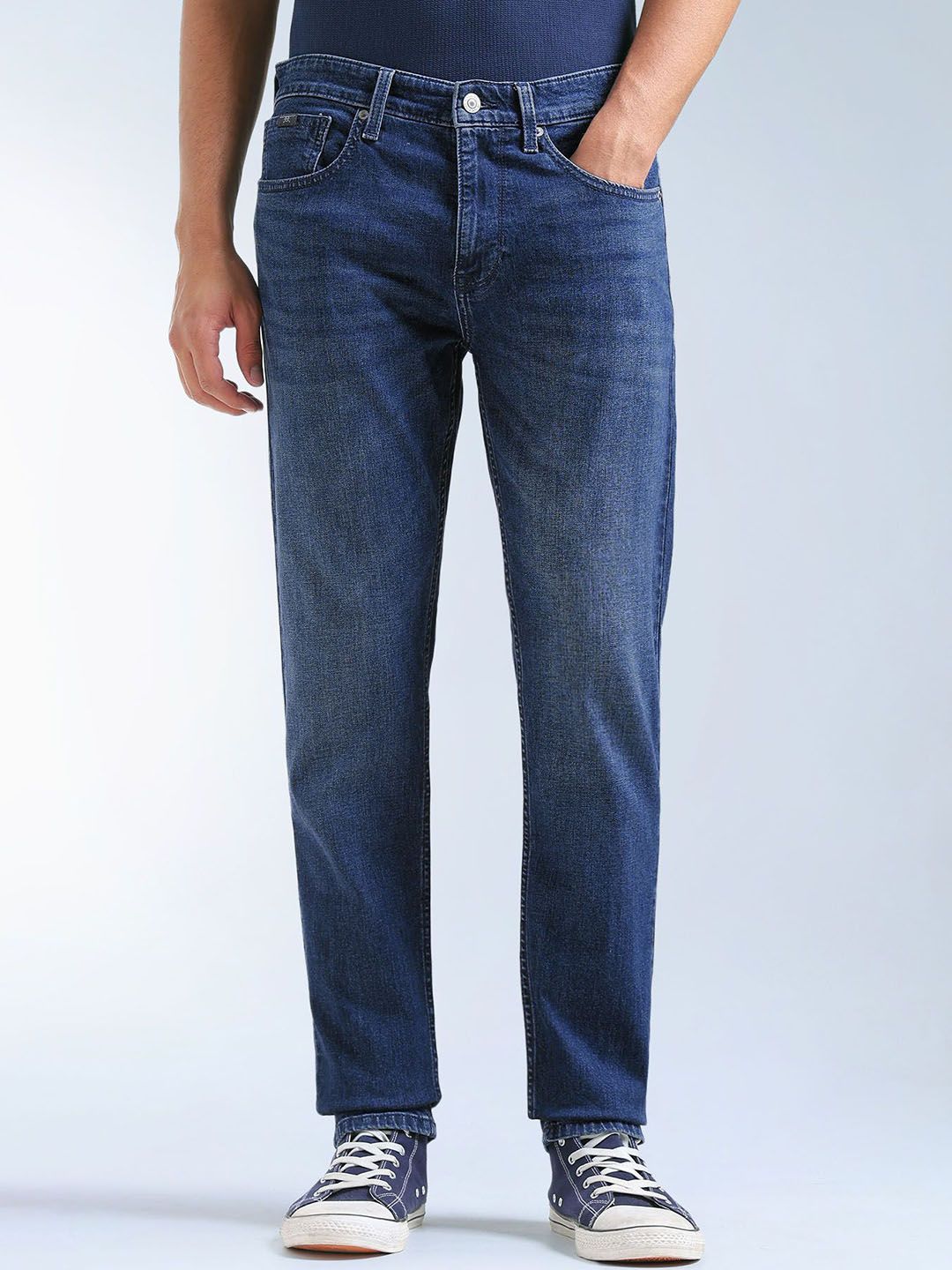Flying Machine Men Tapered Fit Mid-Rise Stretchable Jeans