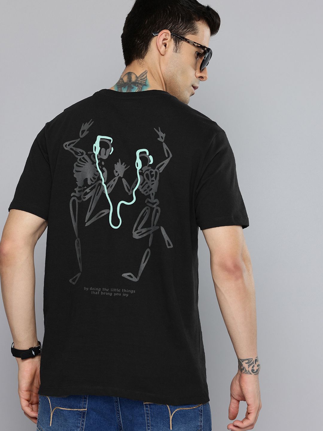 Flying Machine Graphic Printed Pure Cotton T-shirt