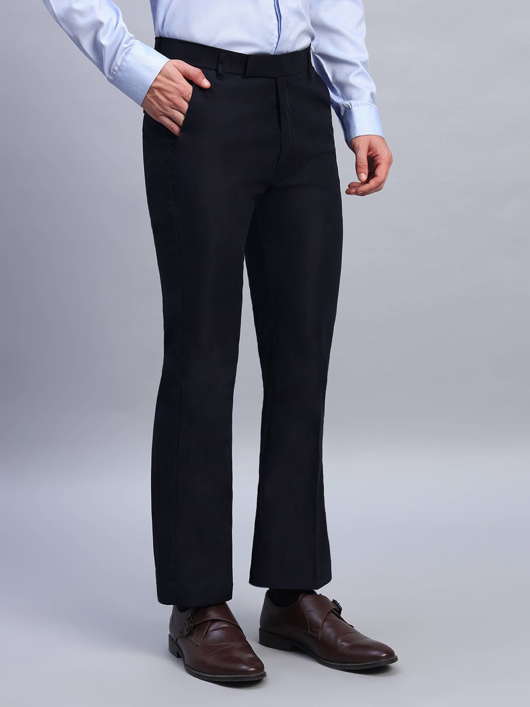 AXNIS Men Smart Easy Wash Pleated Trousers