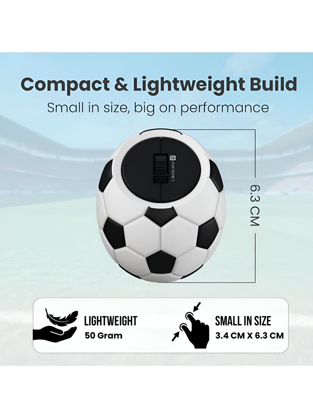 Buy Portronics Play Football Mini Wireless Mouse - Mouse for