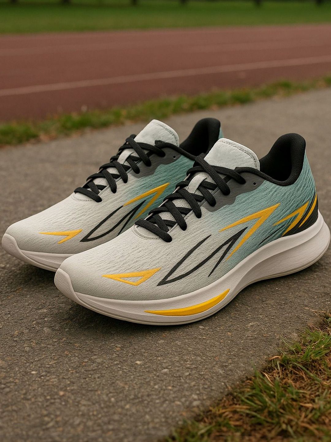 DRACKFOOT Men Mesh Lace-Ups Running Sports Shoes