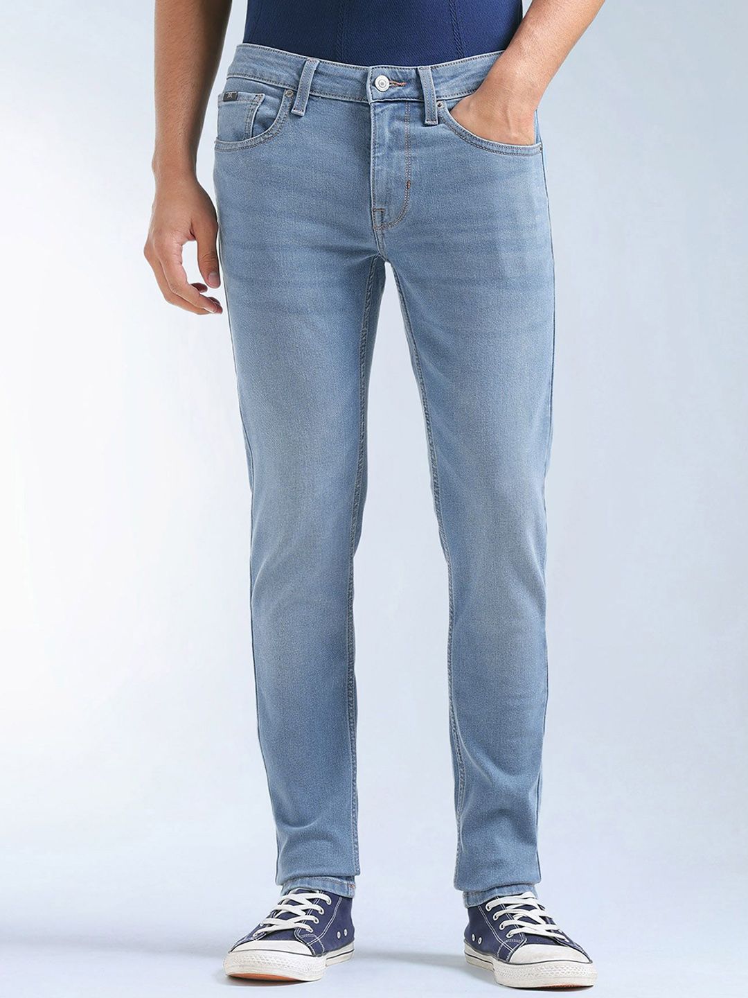 Flying Machine Men Skinny Fit Mid-Rise Light Fade Stretchable Jeans