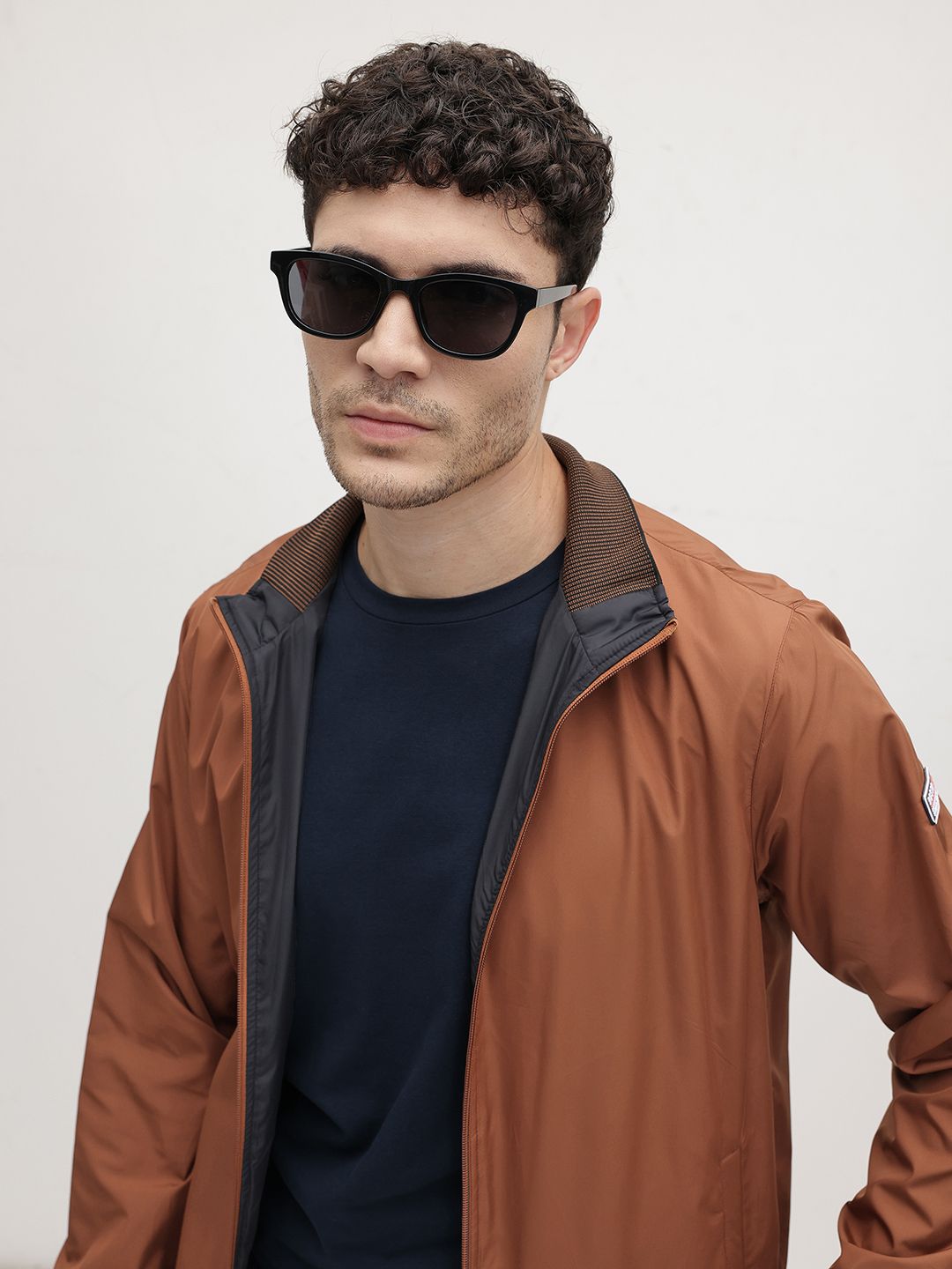 The Roadster Life Co. Mock Collar Reversible Bomber Jacket