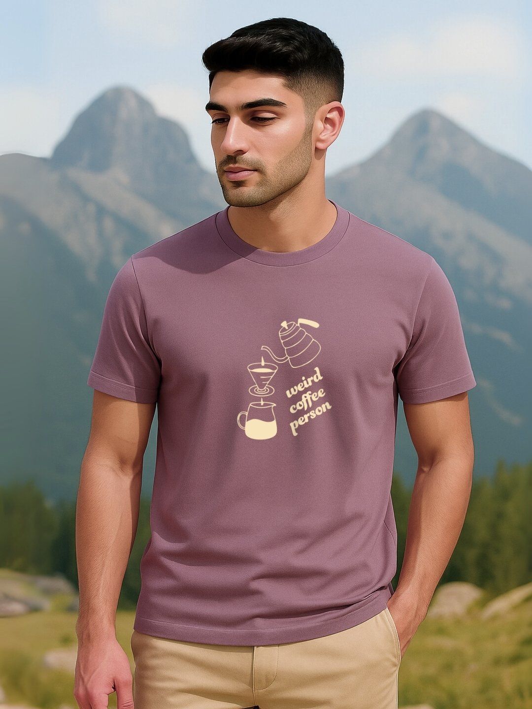 NOBERO Graphic Printed Short Sleeves Pure Cotton T-shirt