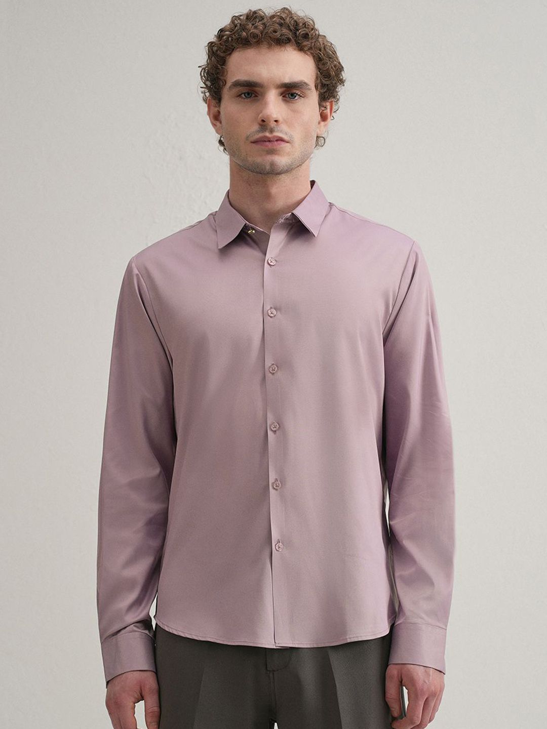 Banana Club Men Plain Stitchless Placket Shirt