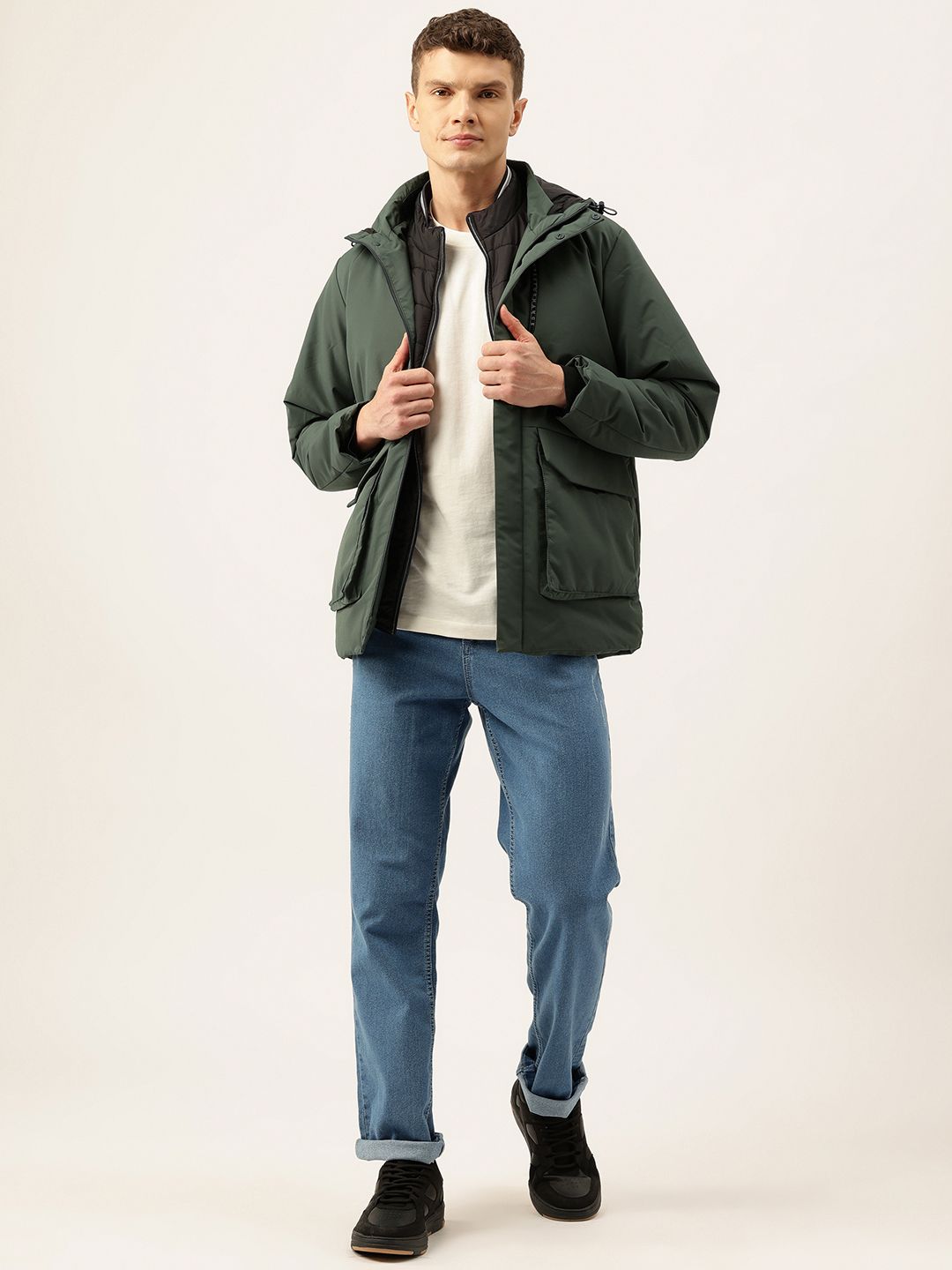 Monte Carlo Convertible & Reversible Padded Jacket with Hood