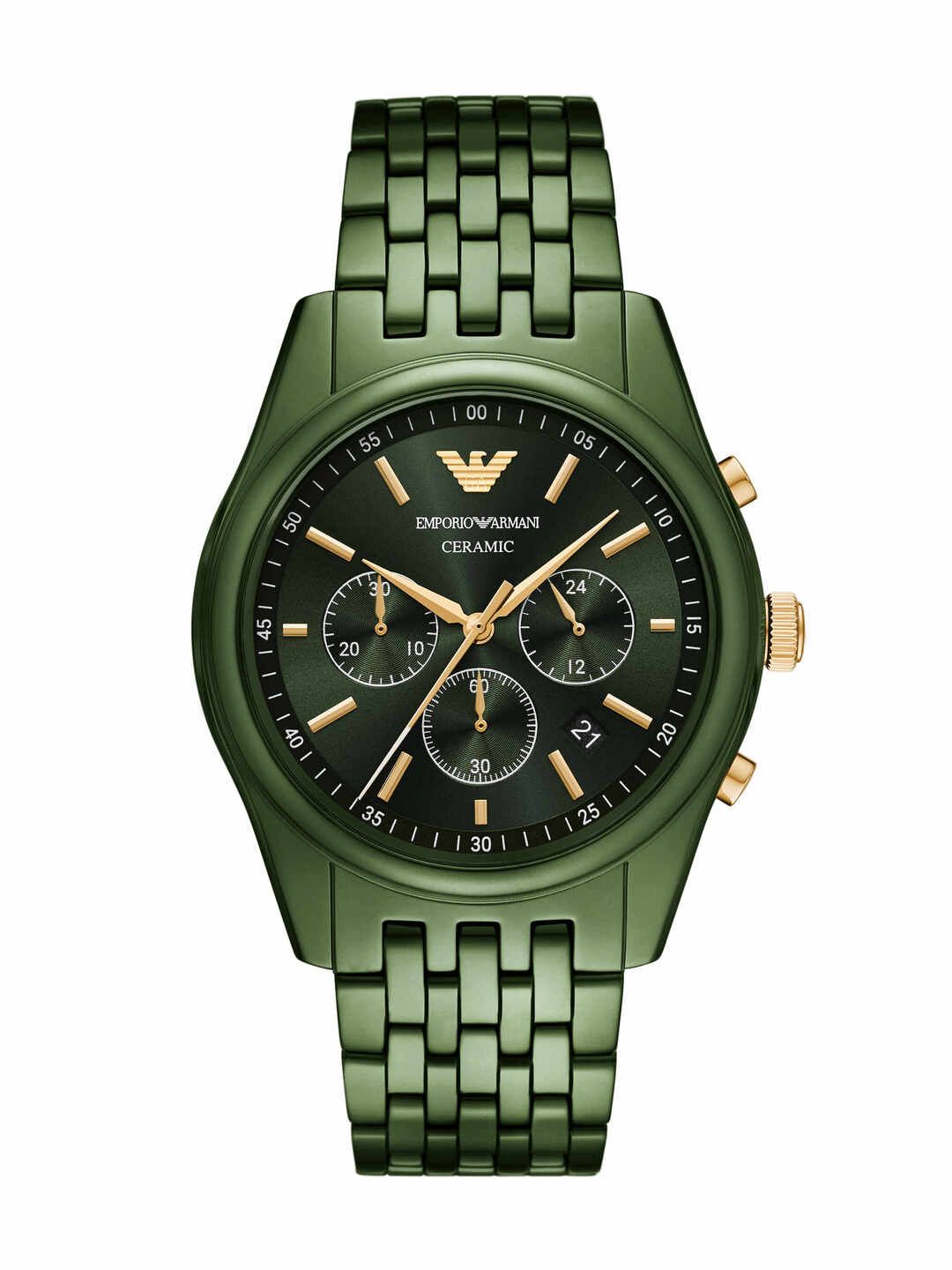 Emporio Armani AR6107 チタン クロノグラフ Emporio Armani Men's Titanium Chronograph Watch AR6107 with Gift