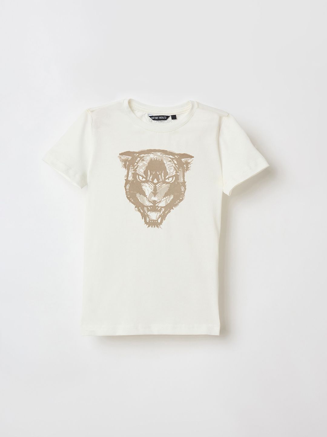 Antony Morato Boys Graphic Printed Round Neck Pure Cotton T-shirt