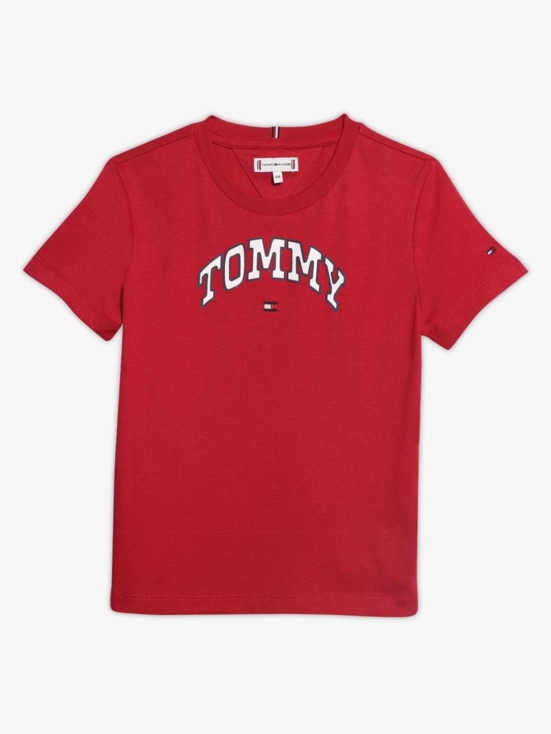 Tommy Hilfiger Girls Brand Logo Printed Pure Cotton T-Shirt
