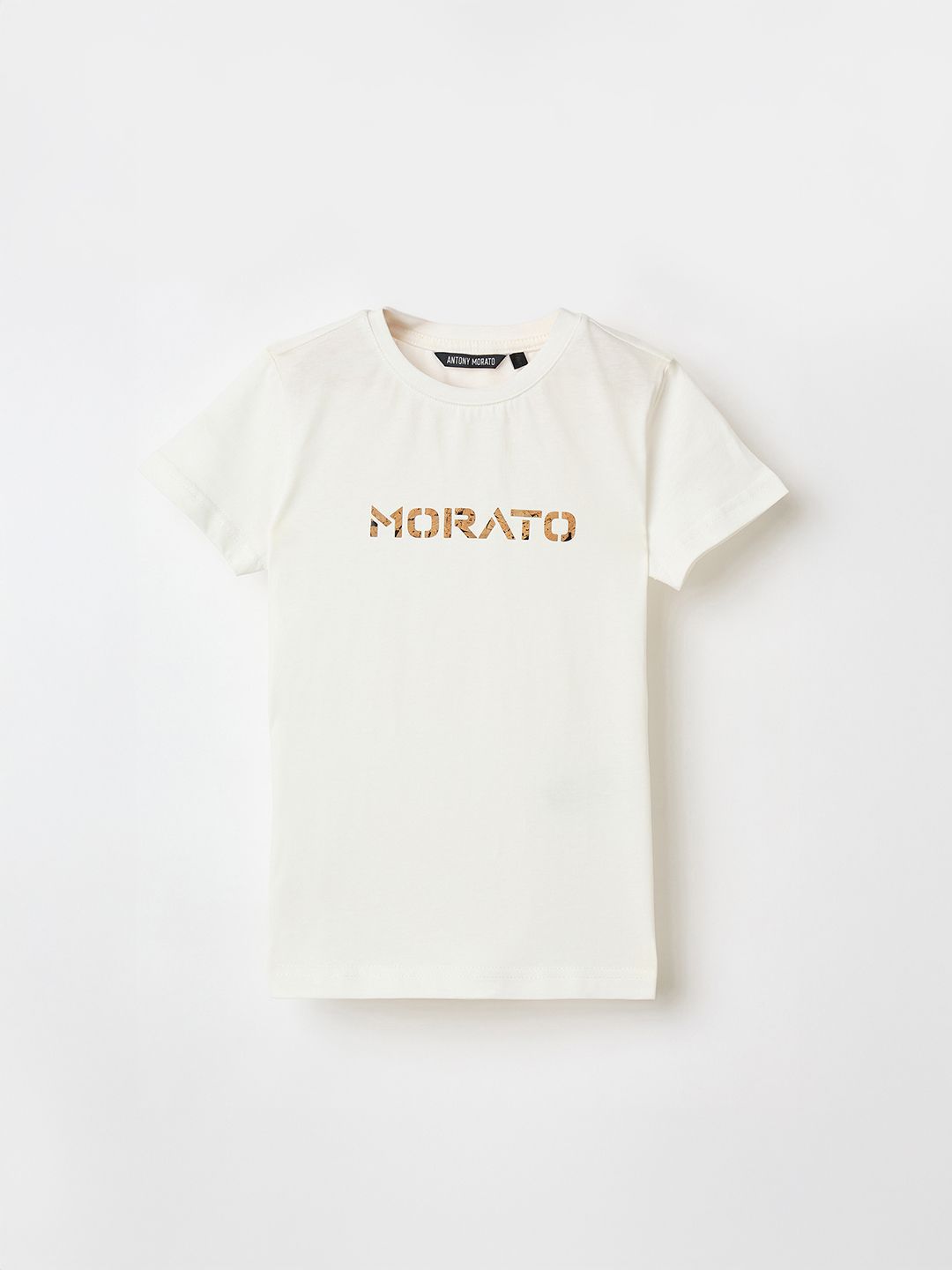 Antony Morato Boys Typography Printed Pure Cotton T-shirt