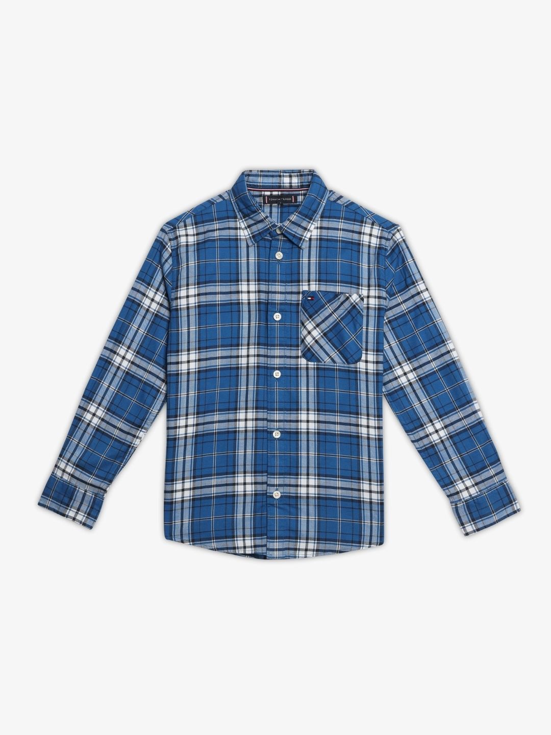 Tommy Hilfiger Eroupe Boys Checked Relaxed Fit Cotton Shirt