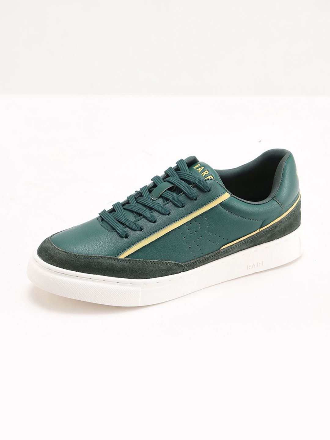 RARE RABBIT Men Woven Design Suede Sneakers