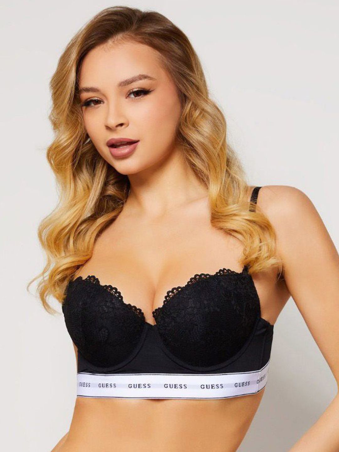 GUESS Bra Half Coverage Underwired Heavily Padded