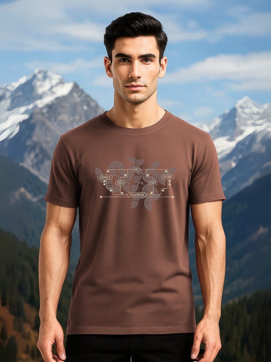 NOBERO Graphic Printed Short Sleeves Pure Cotton T-shirt
