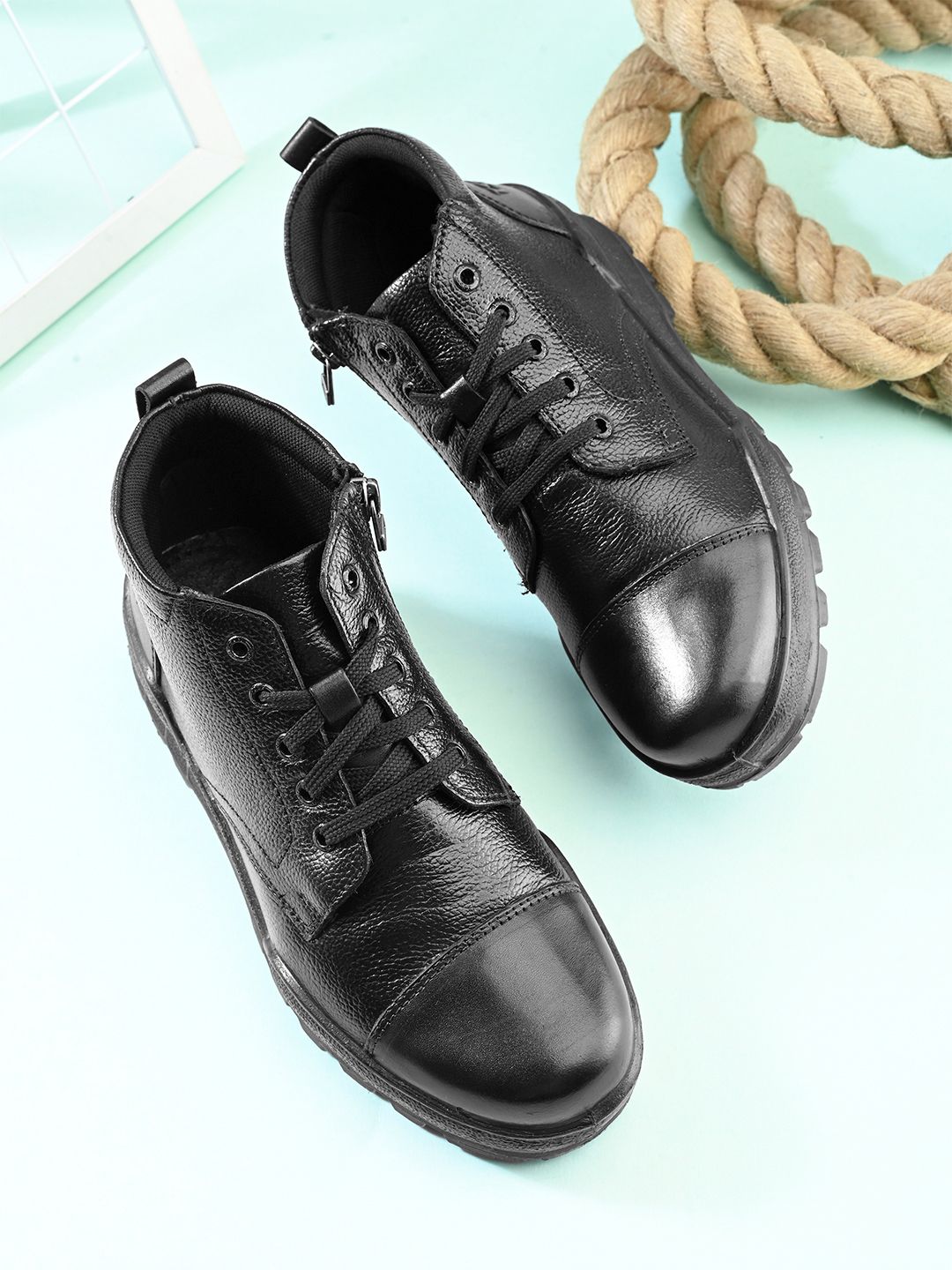 TSF TSF Women Black Leather Boots