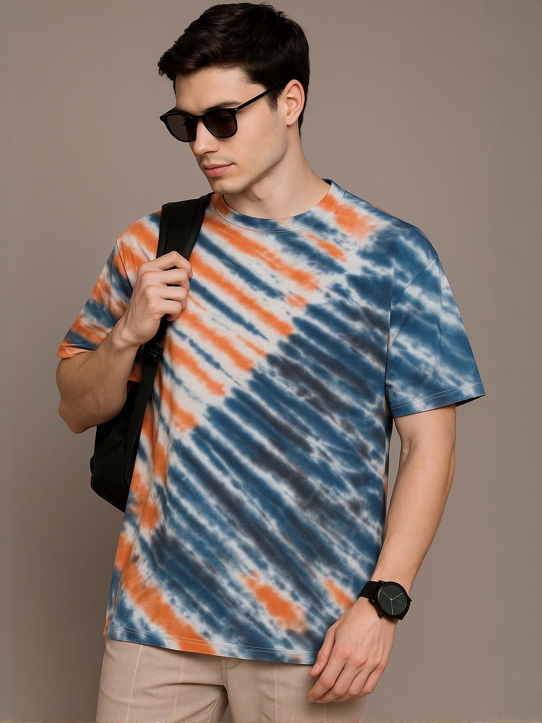 Moda Rapido Men Tie and Dye Dyed T-shirt