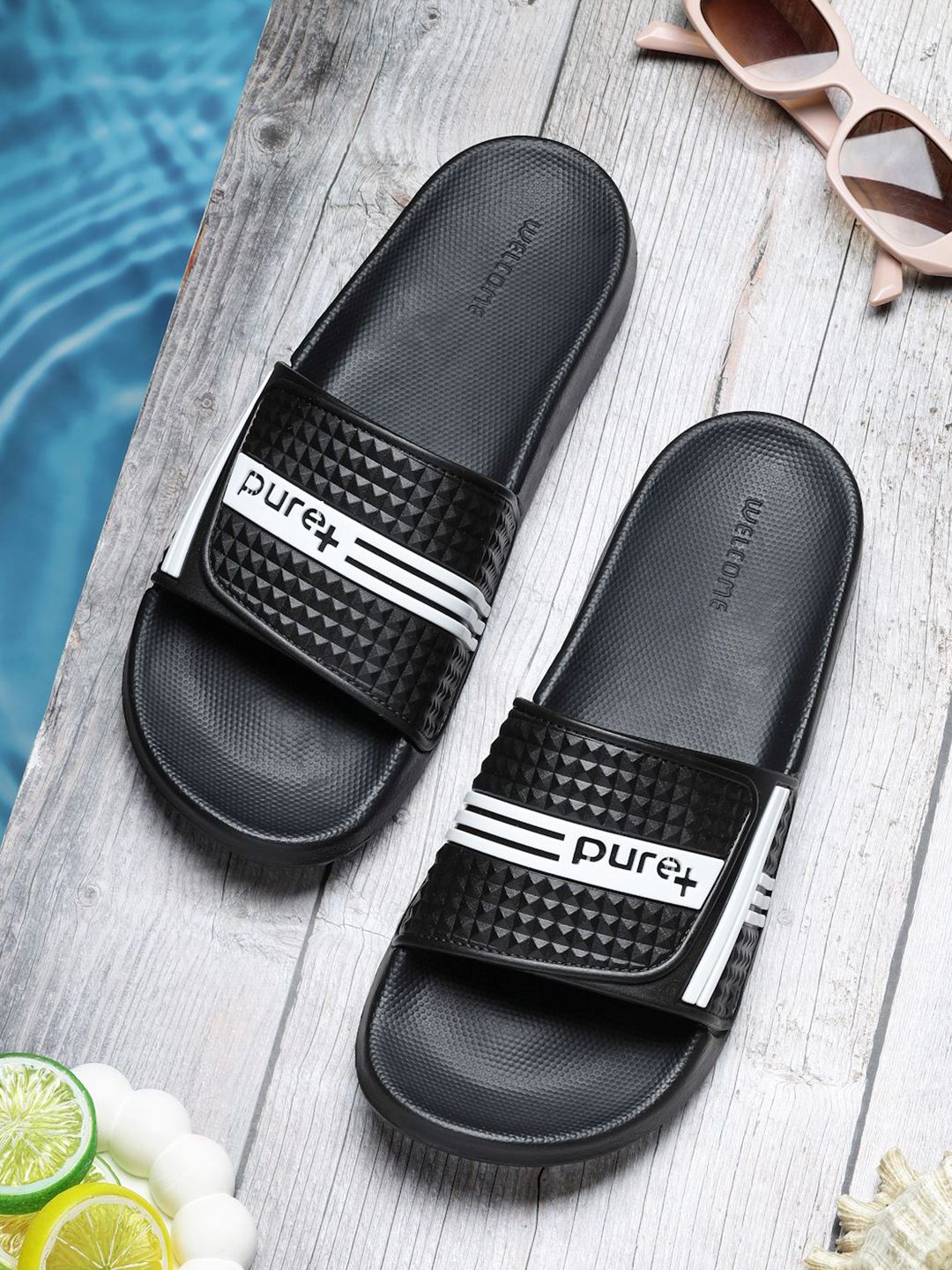WELCOME Comfortable Slip On Sliders