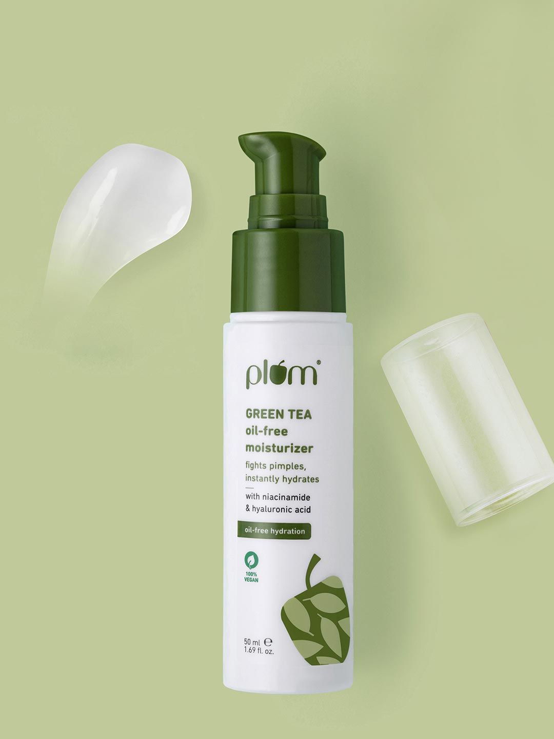 Plum Plum Green Tea Oil-Free Moisturizer With Niacinamide & Hyaluronic For Hydration - 50ml