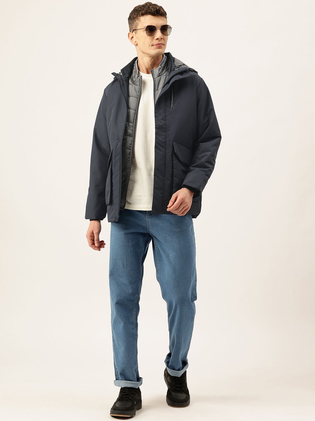 Monte Carlo Convertible & Reversible Padded Jacket with Hood