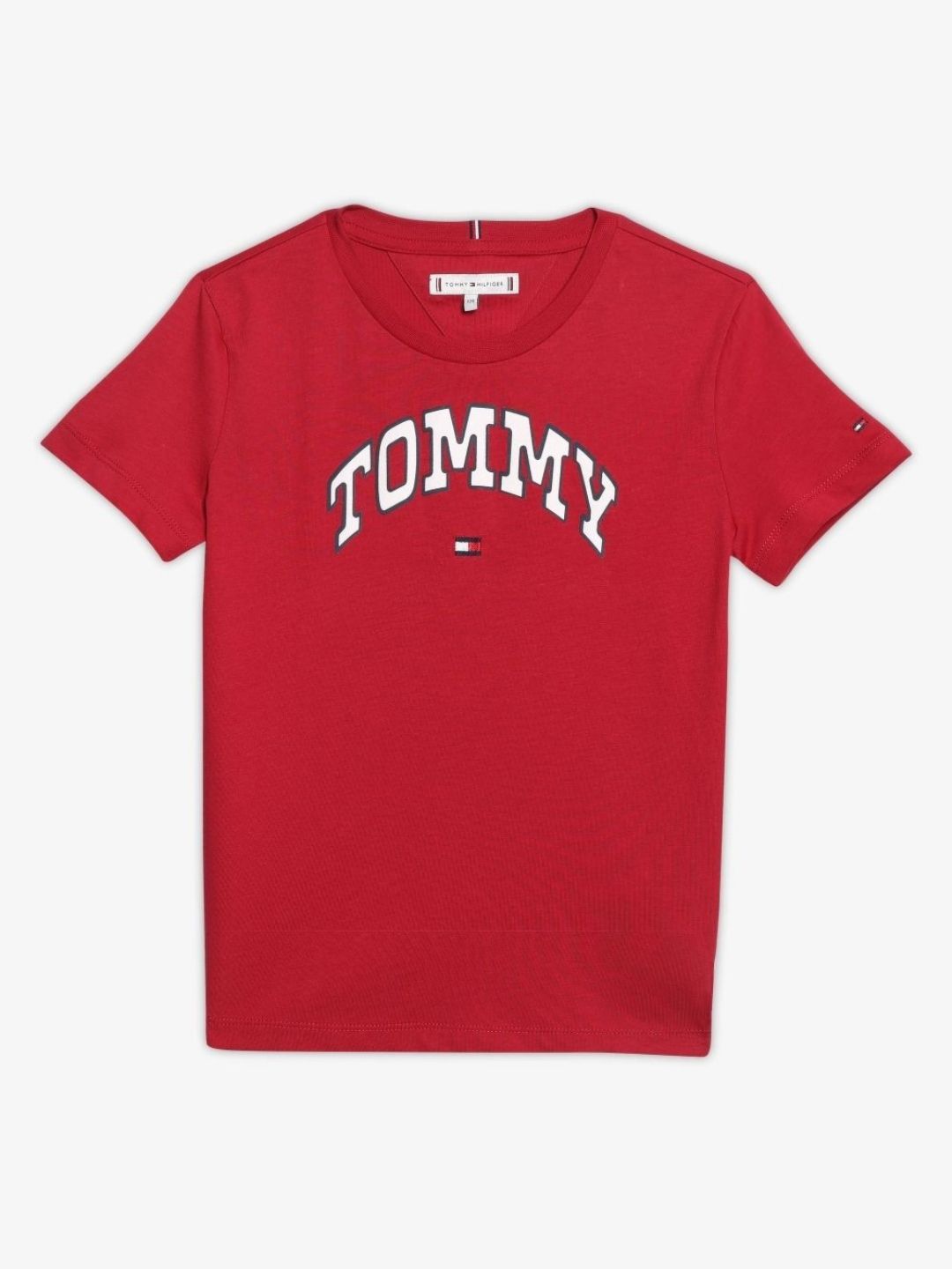 Tommy Hilfiger Girls Brand Logo Printed Pure Cotton T-Shirt