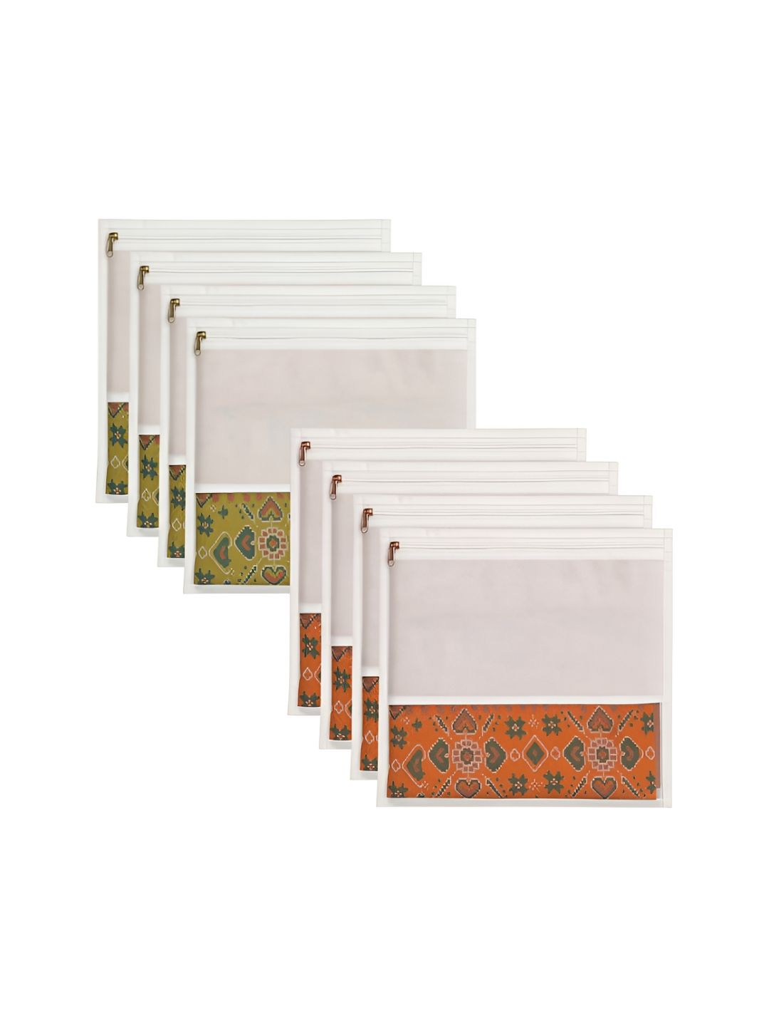 YELONA White 8 Piece Reusable Saree Cover Organisers