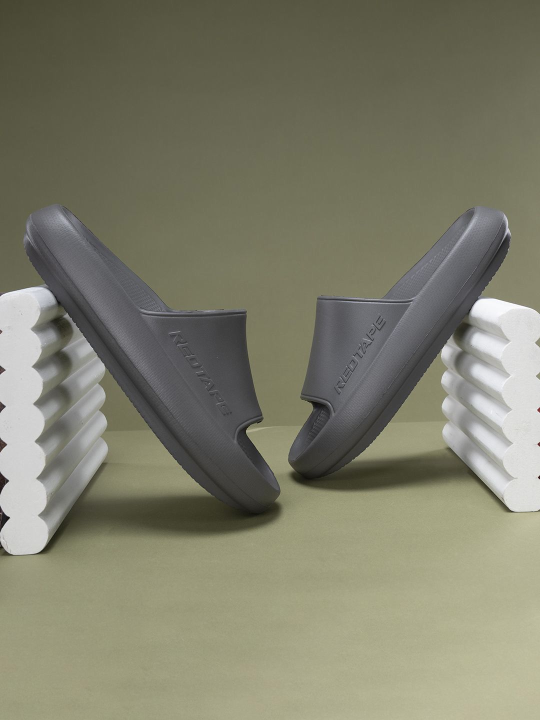 Red Tape Cushioned Footbed Slip On Sliders
