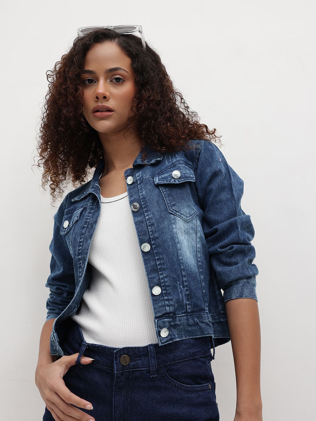 The Roadster Life Co. Crop Denim Jacket