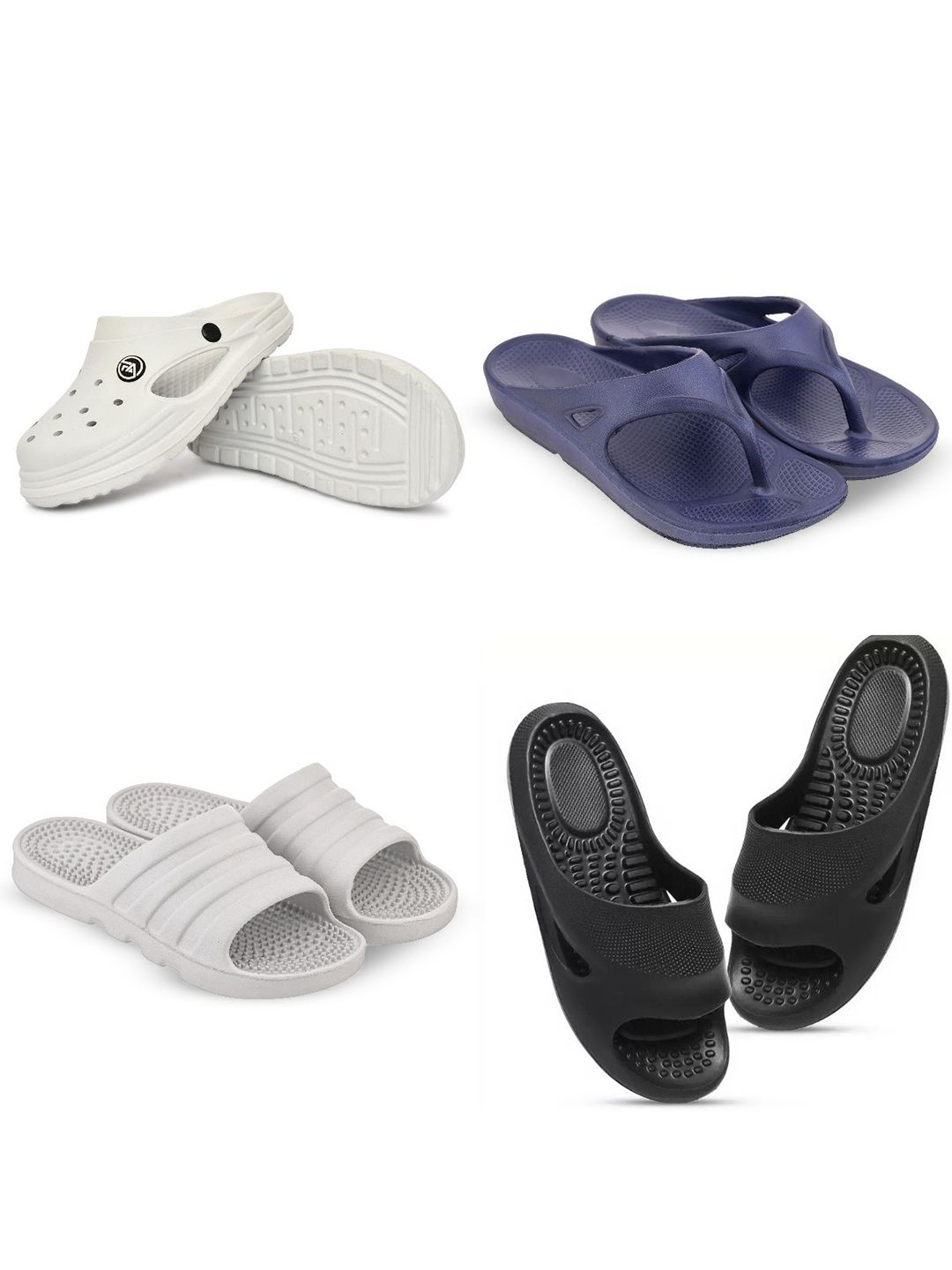 Feel alive Men Set of 4 Lightweight Flip Flops