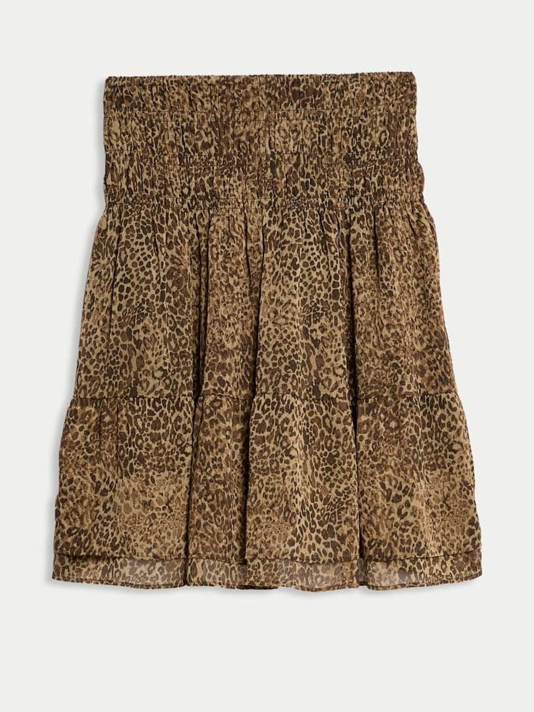 Marks & Spencer Chiffon Animal Print Mini Skater Skirt