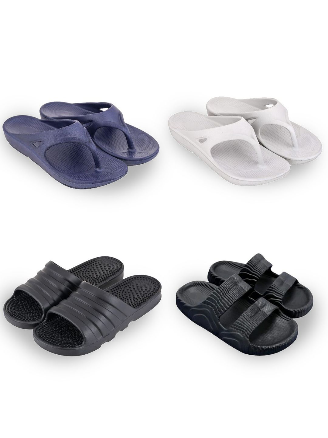Feel alive Men Set of 4 Sliders Flip Flops