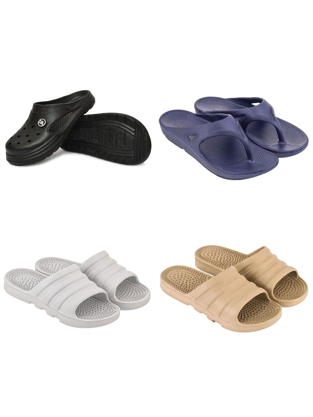 Feel alive Men Pack of 4 Flip Flops