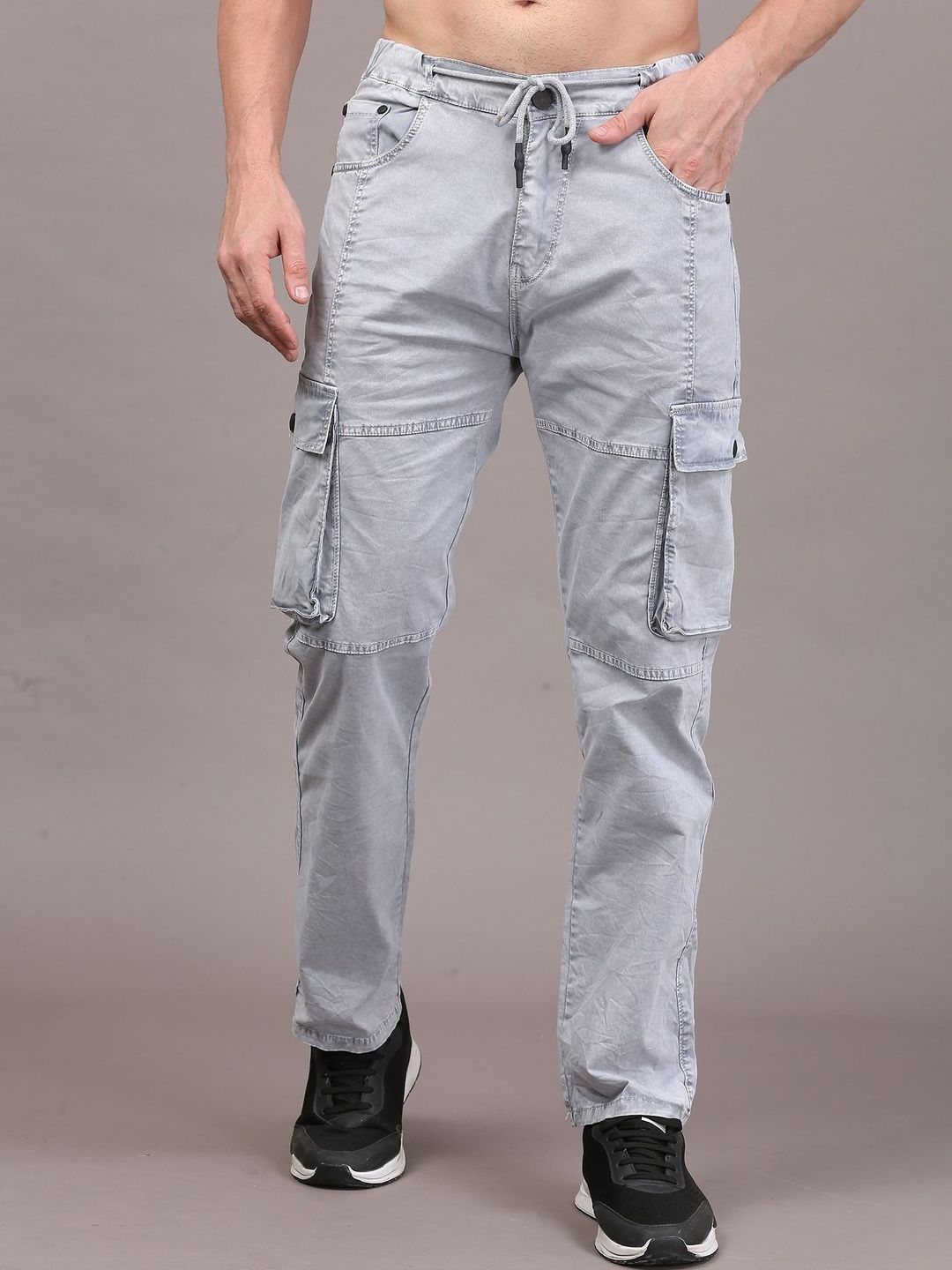 COY Men Comfort Relaxed Fit Mid-Rise Mildly Distressed Heavy Fade Stretchable Jeans