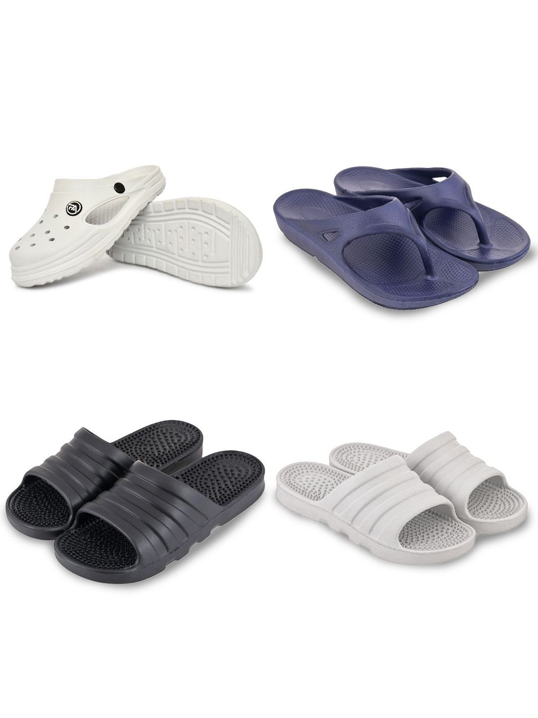 Feel alive Men Pack of 4 Flip Flops