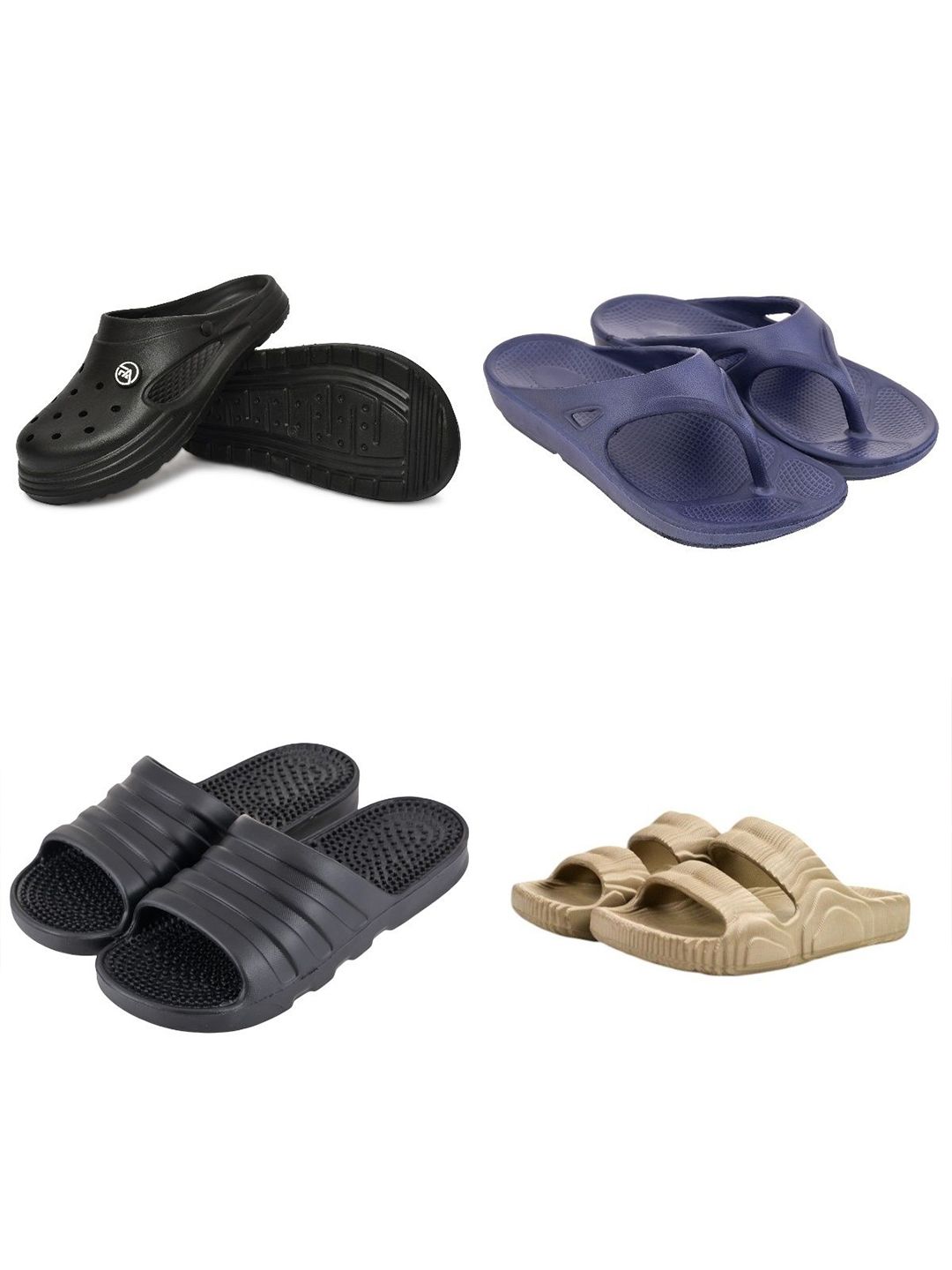Feel alive Men Set of 4 Self Design Sliders