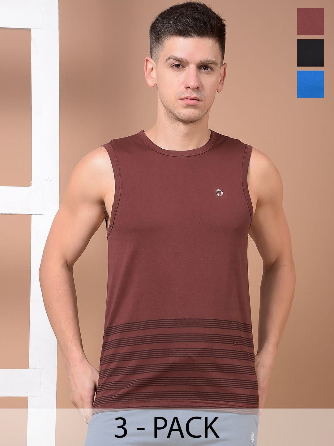 Dollar Pack Of 3 Cotton Tank Top Vests