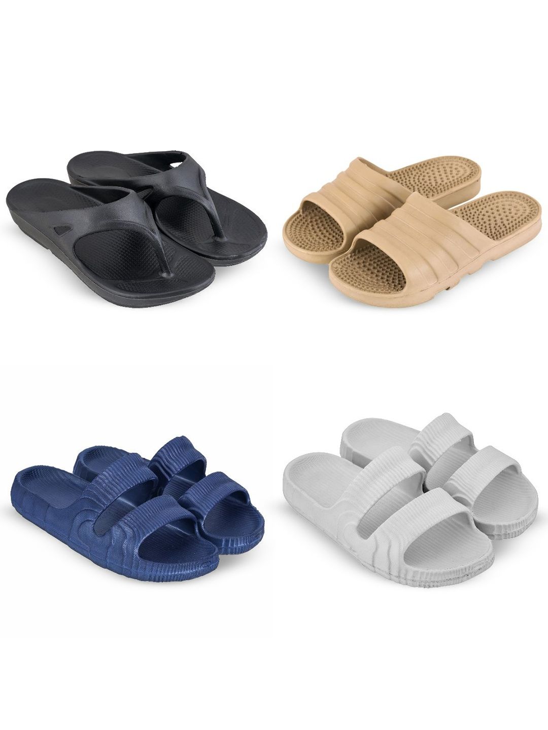 Feel alive Men Set of 4 Flip Flops