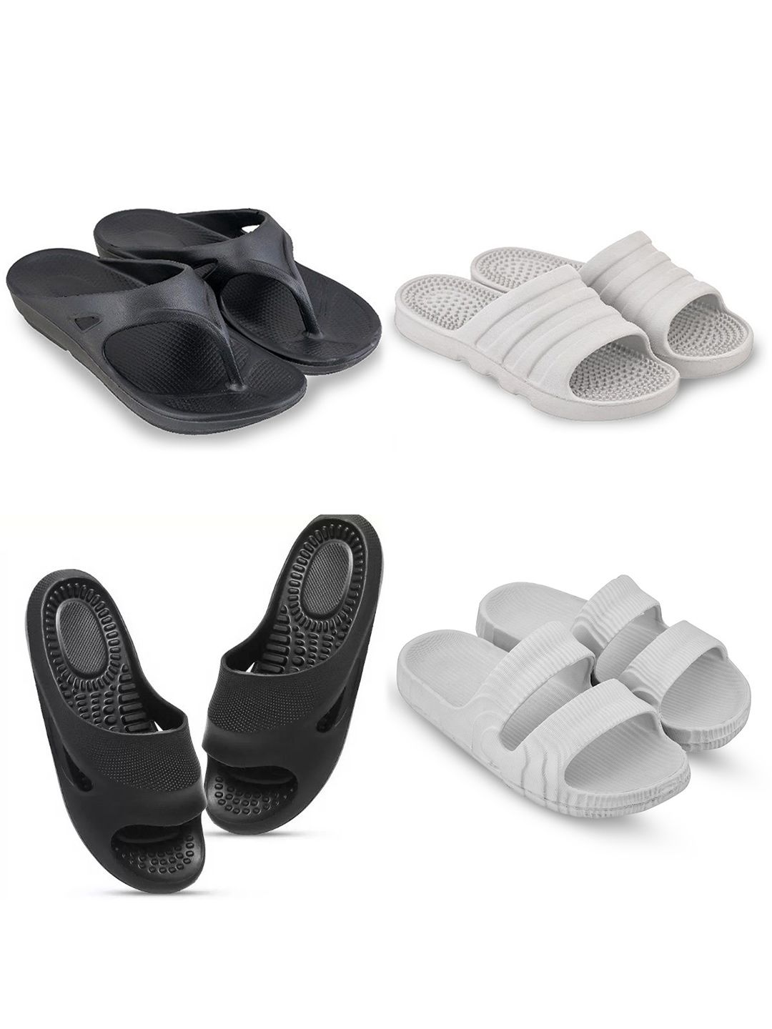 Feel alive Men Set of 4 Lightweight Flip Flops