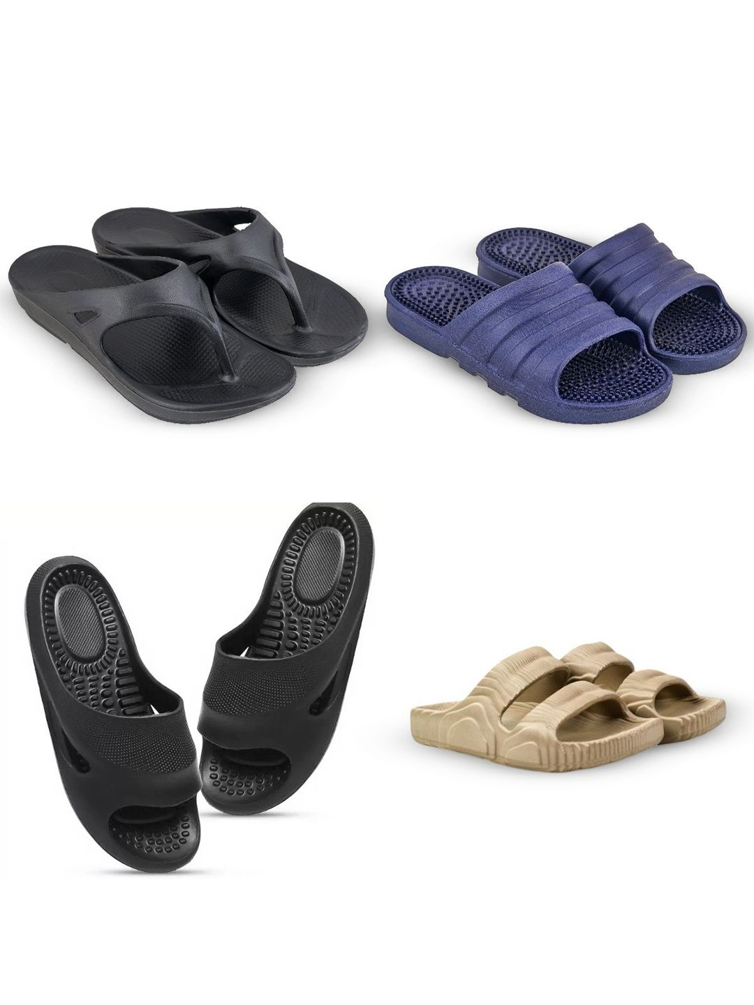 Feel alive Men Pack of 4 Flip Flops